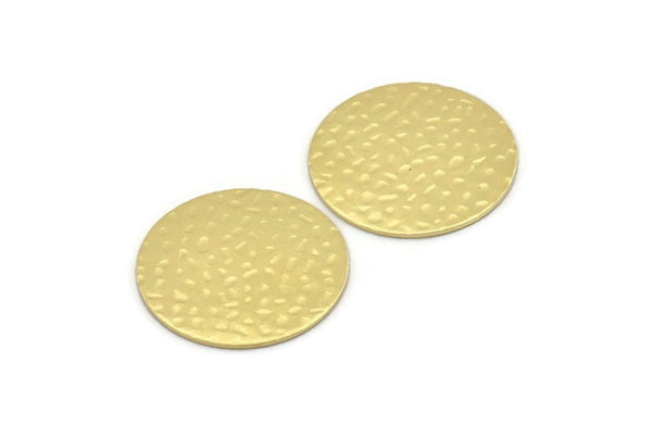 Pirinç Yuvarlak Etiket, 6 Çekiçlenmiş Ham Pirinç Yuvarlak Damgalama Boşluğu, Bulgular (25x0,80 mm) M01509