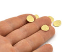 Brass Drop Blank, 12 Hammered Raw Brass Drop Stamping Blanks (12x0.70mm) M01477