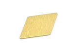 Brass Diamond Blank, 6 Textured Raw Brass Diamond Blanks, Rhombus Blanks (40x26x0.80mm) M01511