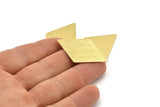 Brass Diamond Blank, 6 Textured Raw Brass Diamond Blanks, Rhombus Blanks (40x26x0.80mm) M01511
