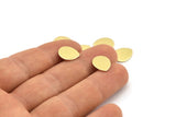 Brass Drop Blank, 24 Raw Brass Drop Stamping Blanks (12x0.70mm) M01523