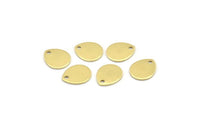 Brass Drop Charm, 24 Raw Brass Drop Charms With 1 Hole, Stamping Blanks (12x0.70mm) M01525