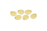 Brass Drop Charm, 24 Raw Brass Drop Charms With 1 Hole, Stamping Blanks (12x0.70mm) M01525