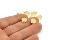 Brass Drop Charm, 24 Raw Brass Drop Charms With 1 Hole, Stamping Blanks (12x0.70mm) M01525