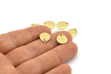 Brass Drop Charm, 24 Raw Brass Drop Charms With 1 Hole, Stamping Blanks (12x0.70mm) M01525