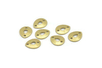 Brass Drop Charm, 24 Raw Brass Drop Charms With 2 Holes, Stamping Blanks (12x0.70mm) M01536