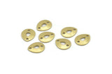 Brass Drop Charm, 24 Raw Brass Drop Charms With 2 Holes, Stamping Blanks (12x0.70mm) M01536