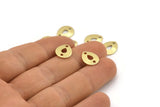 Brass Drop Charm, 24 Raw Brass Drop Charms With 2 Holes, Stamping Blanks (12x0.70mm) M01536