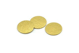 Brass Round Tag, 24 Textured Raw Brass Round Tags, Brass Blanks (14x0.80mm) A1988