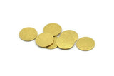 Brass Round Tag, 24 Textured Raw Brass Round Tags, Brass Blanks (14x0.80mm) A1988
