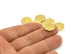 Brass Round Tag, 24 Textured Raw Brass Round Tags, Brass Blanks (14x0.80mm) A1988