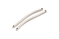 Gümüş Kolye Çubuğu, 2 Delikli 6 Antik Gümüş Kaplama Pirinç Çubuk (50x2mm) BS 2188