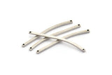 Gümüş Kolye Çubuğu, 2 Delikli 6 Antik Gümüş Kaplama Pirinç Çubuk (50x2mm) BS 2188