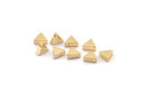 Gold Triangle Blank, 8 Gold Plated Brass Triangle Blanks (8x7x3mm) BS 1720