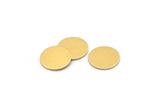 Brass Round Tag, 12 Raw Brass Round Stamping Blanks, Findings (16x1mm) A2115
