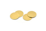 Brass Round Tag, 6 Raw Brass Round Stamping Blanks, Findings (23x1mm) A2121