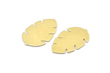 Brass Leaf Blank, 8 Raw Brass Leaf Blanks, Brass Blanks, Stamping Blanks (30x20x0.80mm) M01690