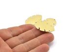 Brass Leaf Charm, 8 Raw Brass Leaf Charms With 1 Hole, Leaf Charm Earrings (30x20x0.80mm) M01689