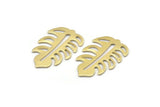 Brass Leaf Blank, 8 Raw Brass Leaf Blanks, Brass Blanks, Stamping Blanks (30x20x0.80mm) M01698