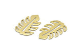 Brass Leaf Blank, 8 Raw Brass Leaf Blanks, Brass Blanks, Stamping Blanks (30x20x0.80mm) M01698