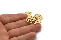 Brass Leaf Charm, 8 Textured Raw Brass Leaf Charms With 2 Holes, Leaf Charm Earrings (30x20x0.80mm) M01778