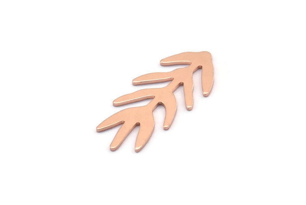 Copper Bough Blank, 8 Raw Copper Leaf Blanks, Brass Blanks, Stamping Blanks (30x13x0.80mm) M01746