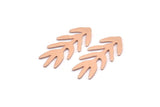 Copper Bough Blank, 8 Raw Copper Leaf Blanks, Brass Blanks, Stamping Blanks (30x13x0.80mm) M01746
