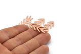Copper Bough Blank, 8 Raw Copper Leaf Blanks, Brass Blanks, Stamping Blanks (30x13x0.80mm) M01746