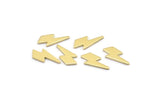 Brass Lightning Blank, 24 Raw Brass, Brass Lightning Bolt Blanks, Stamping Blanks (17x8x1mm) M01680