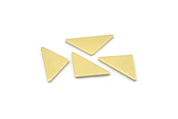 Brass Triangle Blank, 24 Raw Brass Triangle Blanks, Stamping Blanks (19x10x1mm) M01685
