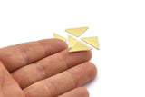 Brass Triangle Blank, 24 Raw Brass Triangle Blanks, Stamping Blanks (19x10x1mm) M01685