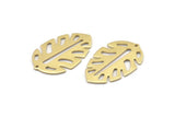 Brass Leaf Charm, 8 Raw Brass Leaf Charms With 1 Hole, Leaf Charm Earrings (30x20x0.80mm) M01679