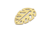 Brass Leaf Charm, 8 Textured Raw Brass Leaf Charms With 2 Holes, Leaf Charm Earrings (30x20x0.80mm) M01756