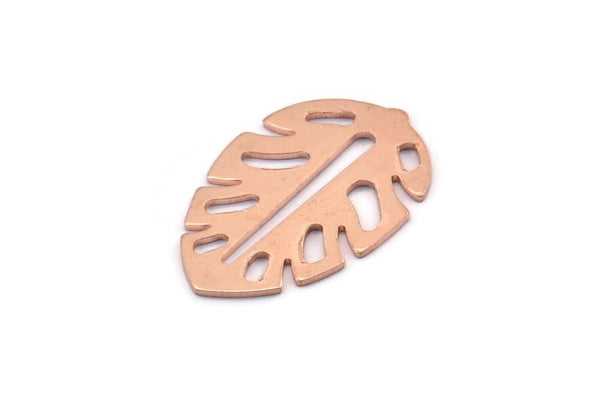 Copper Leaf Blank, 8 Raw Copper Leaf Blanks, Copper Blanks, Stamping Blanks (30x20x0.80mm) M01721