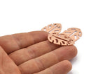 Copper Leaf Blank, 8 Raw Copper Leaf Blanks, Copper Blanks, Stamping Blanks (30x20x0.80mm) M01721