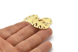 Brass Leaf Blank, 8 Textured Raw Brass Leaf Blanks, Brass Blanks, Stamping Blanks (30x20x0.80mm) M01759
