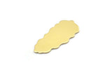 Brass Leaf Blank, 8 Raw Brass Leaf Blanks, Brass Blanks, Stamping Blanks (30x13x0.80mm) M01682