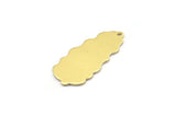 Brass Leaf Charm, 8 Raw Brass Leaf Charms With 1 Hole, Leaf Charm Earrings (30x13x0.80mm) M01681
