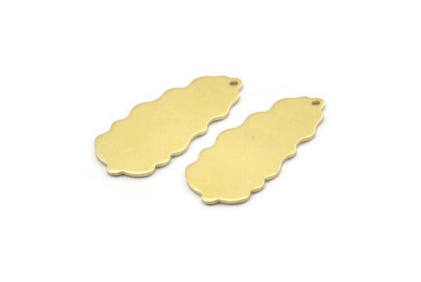 Brass Leaf Charm, 8 Raw Brass Leaf Charms With 1 Hole, Leaf Charm Earrings (30x13x0.80mm) M01681