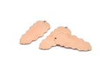 Copper Leaf Charm, 8 Raw Copper Leaf Charms With 1 Hole, Leaf Charm Earrings (30x13x0.80mm) M01707
