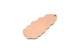 Bakır Yaprak Tılsımı, 1 Delikli 8 Ham Bakır Yaprak Tılsımı, Yaprak Tılsımı Küpeleri (30x13x0,80 mm) M01705