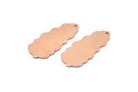 Bakır Yaprak Tılsımı, 1 Delikli 8 Ham Bakır Yaprak Tılsımı, Yaprak Tılsımı Küpeleri (30x13x0,80 mm) M01705