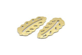 Brass Leaf Blank, 8 Raw Brass Leaf Blanks, Brass Blanks, Stamping Blanks (30x13x0.80mm) M01753