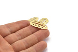 Brass Leaf Blank, 8 Raw Brass Leaf Blanks, Brass Blanks, Stamping Blanks (30x13x0.80mm) M01753