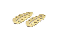 Brass Leaf Charm, 8 Raw Brass Leaf Charms With 1 Hole, Leaf Charm Earrings (30x13x0.80mm) M01752