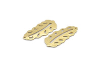 Brass Leaf Charm, 8 Raw Brass Leaf Charms With 1 Hole, Leaf Charm Earrings (30x13x0.80mm) M01752