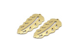 Brass Leaf Charm, 8 Raw Brass Leaf Charms With 1 Hole, Leaf Charm Earrings (30x13x0.80mm) M01754