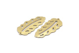 Brass Leaf Charm, 8 Raw Brass Leaf Charms With 1 Hole, Leaf Charm Earrings (30x13x0.80mm) M01754
