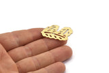 Brass Leaf Blank, 8 Textured Raw Brass Leaf Blanks, Brass Blanks, Stamping Blanks (30x13x0.80mm) M01764