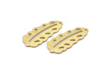Brass Leaf Charm, 8 Textured Raw Brass Leaf Charms With 1 Hole, Leaf Charm Earrings (30x13x0.80mm) M01766